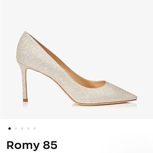 Jimmy Choo champagne shimmery heels